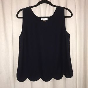 Navy blue simple blouse